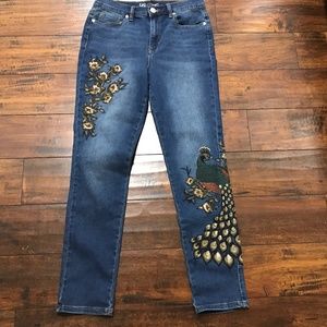 Diane Gilman Size 8 Embellished Denim Jeans